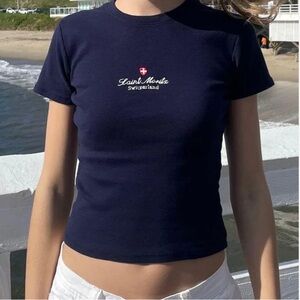 Brandy Melville navy blue Saint Moritz T-Shirt